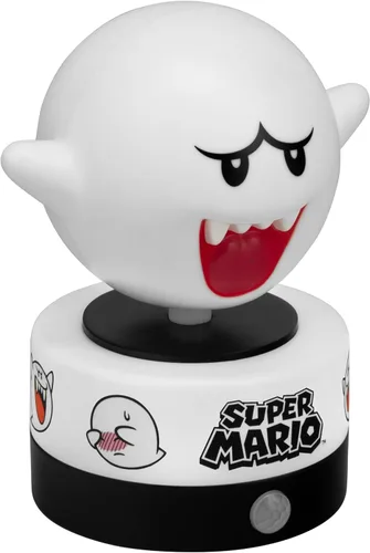 Vista 5 de Paladone Super Mario Boo Guardia de Habitación con Sensor de Movimiento y Luz Nocturna, Lámpara LED con Licencia Oficial de Nintendo y Alarma