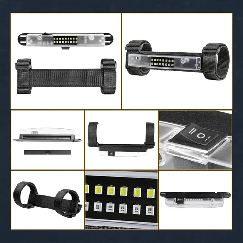 Vista 6 de Nirider Luz Interior UTV Universal Montaje en Barra Antivuelco Luces LED Luces de Jaula Antivuelco Utilitaria Luz Interior de Cúpula de Cortesía