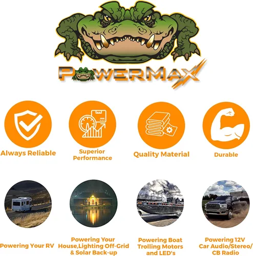 Vista 7 de Cargador de batería PowerMax PMBC-75 de 75 amperios y 12 V con abrazaderas.