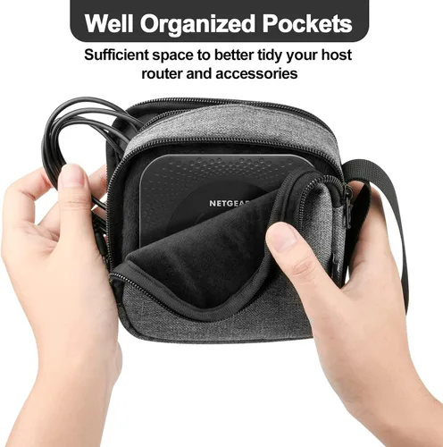 Vista 2 de Funda de viaje compatible con NETGEAR Nighthawk M7 M5 M6 Pro 5G Hotspot móvil con WiFi 6 (MR5200, MR5100, MR6500) M1 Hotspot móvil 4G LTE Router