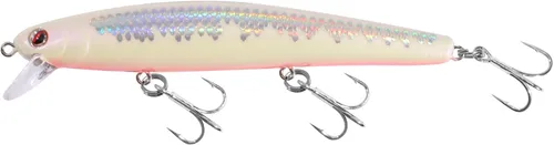 Vista 24 de LITTMA Señuelos de pesca de surf de California Señuelos de pesca de agua salada Jerkbait Crankbait Surf Minnow 110 - Sardina metálica Super Glow