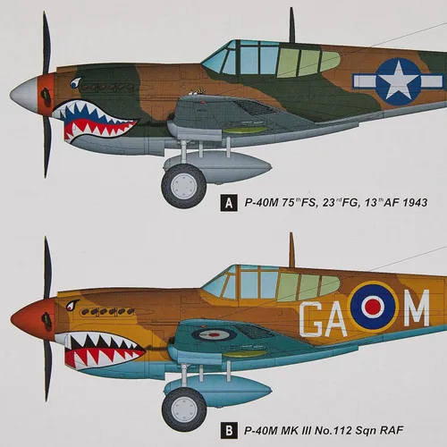 Vista 2 de Hobby Boss Kit de construcción de modelo de avión Kittyhawk P-40M de fácil montaje