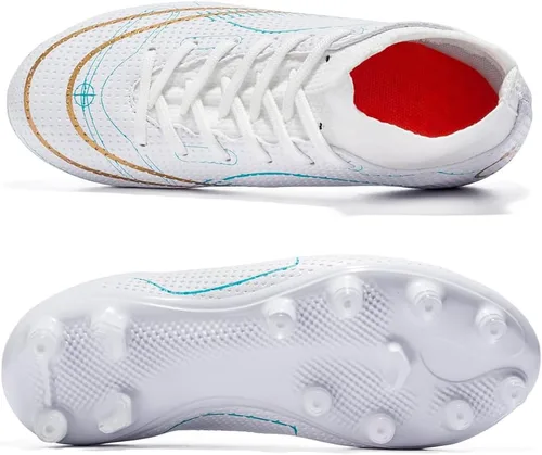 Vista 3 de Zapatos de fútbol para niños y niñas, para exteriores, interiores, para entrenamiento de fútbol y césped atlético