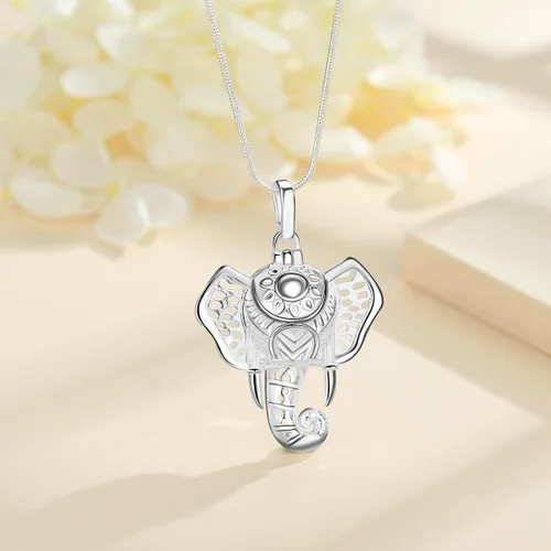 Vista 3 de Paquete de 2 collares difusores de piedra de lava de animales lindos para mujeres, juego de joyas de aromaterapia de aceite esencial, elefante