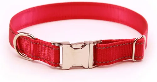 Vista 17 de Love Dream Collar reflectante para perro con hebilla de metal, collar de nailon ajustable de seguridad con hebilla de liberación rápida resistente