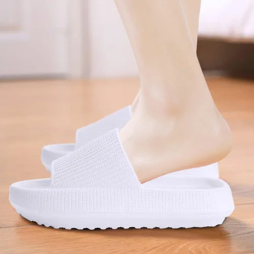 Vista 6 de Sandalias de nube para niños, niñas, niños, pantuflas de ducha y baño, cómodas pantuflas antideslizantes de suela gruesa para verano, zapatos