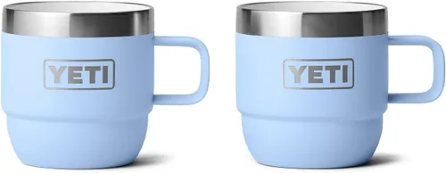 Vista 20 de YETI Rambler - Taza apilable de 6 oz, de acero inoxidable, aislada al vacío para espresso/café, paquete de 2 Verde mar