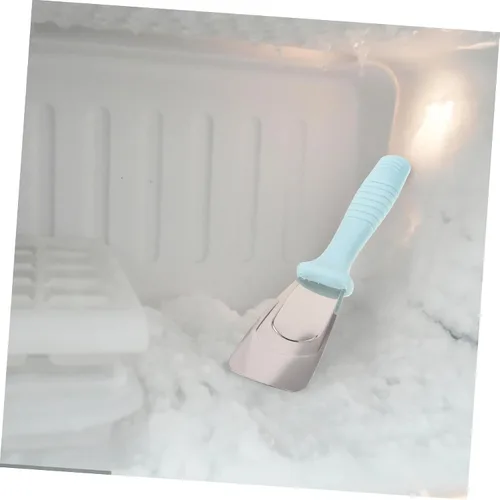 Vista 6 de Housoutil 2 unids frigorífico deshielo pala electrodomésticos rascador de metal acero inoxidable refrigerador removedor de hielo raspador