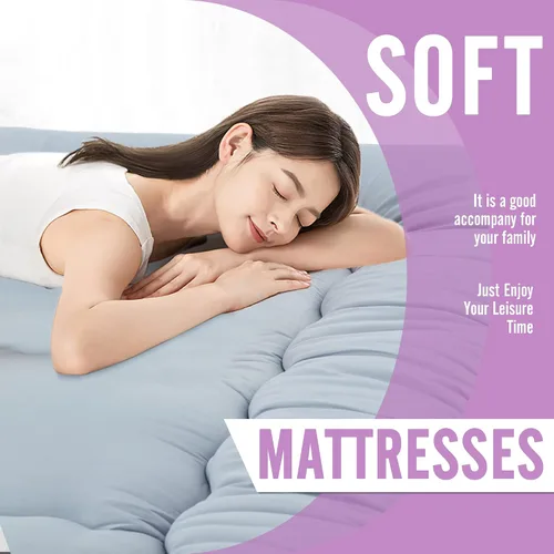 Vista 8 de MIRUO Colchoneta de dormir en el suelo para adultos, colchón de futón para niños, colchoneta para dormir, colchón de suelo para adultos, colchón