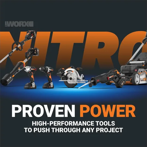 Vista 10 de Worx Nitro Clavadora Brad Inalámbrica de 20V 18GA, Pistola de Clavos Inalámbrica, Pistola de Clavos a Batería, Hasta 2 Pulgadas, Liberación