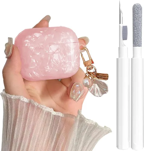 Vista 14 de Compatible con Airpods Pro 3 Funda transparente con bloqueo para teléfono, suave TPU magnético bloqueo automático Apple AirPods Pro de tercera
