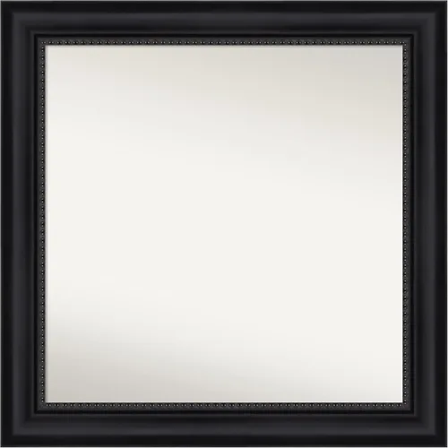 Vista 349 de Amanti Art Espejo personalizado, espejo de baño negro Astor, espejo de pared o espejo de tocador de baño sobre el fregadero (25 x 25 pulgadas)
