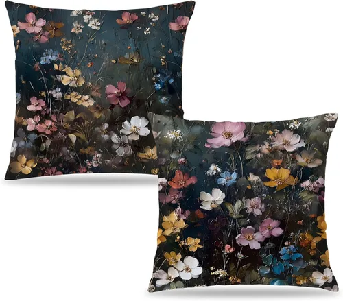 Vista 19 de Fundas de Almohada Gótica de Polilla y Mariposa 18x18, Fundas de Almohada Celestial de Luna de Academia Oscura para Sofá, Decoración Gótica