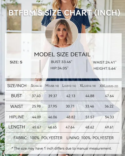 Vista 6 de BTFBM Vestido bohemio casual para mujer, cuello en V, manga corta, gasa, lunares suizos, cinturón y volantes, vestido envolvente para invitadas
