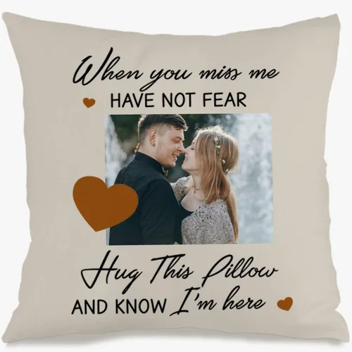 Vista 9 de Custom Single Image Pillow Case with Personalized Text Designed for Home Decoration and offering Gift Charm for Family Celebrations or Holidays
