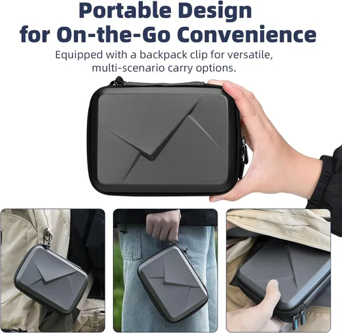 Vista 7 de Funda de transporte resistente al agua para DJI Osmo Action 6/5 Pro/4/3, funda rígida de viaje compatible con GoPro Max Hero 13/12/11/10/9/8/7