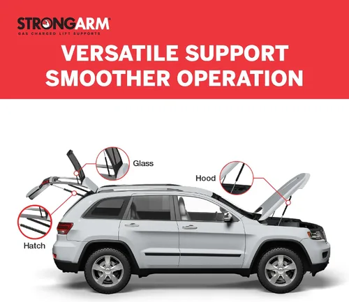 Vista 6 de Strongarm 6462, longitud extendida de 25 pulgadas, soporte de elevación de capó, compatible con Chevrolet Traverse 2009-2012