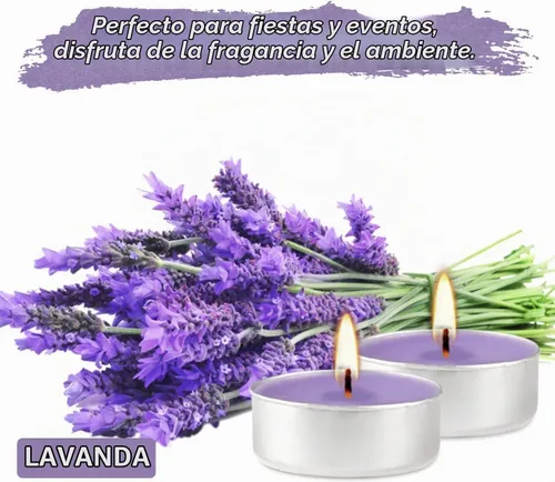 Vista 3 de Howemon Velas de Té Perfumadas de Lavanda Morada - 4 Horas - Paquetes Gigantes a Granel de 100 - Velas de Té Sin Humo para el Día de San Valentín
