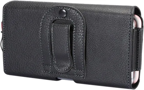 Vista 3 de Funda horizontal doble con clip para cinturón, 2 fundas para teléfono celular para iPhone 13, 12, 11, XR XS, iPhone 14 Pro, Samsung Galaxy S22, S21