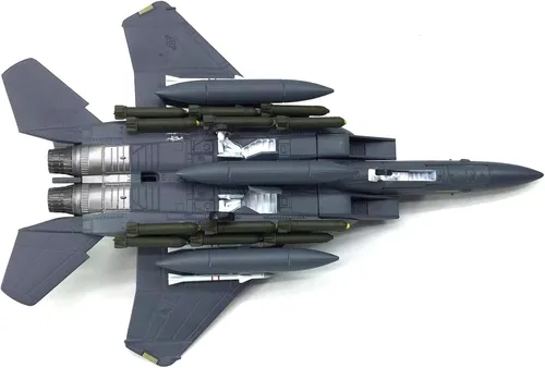 Vista 8 de TECKEEN Escala 1/100 F-15E Strike Eagle Model Plane Diecast para colección