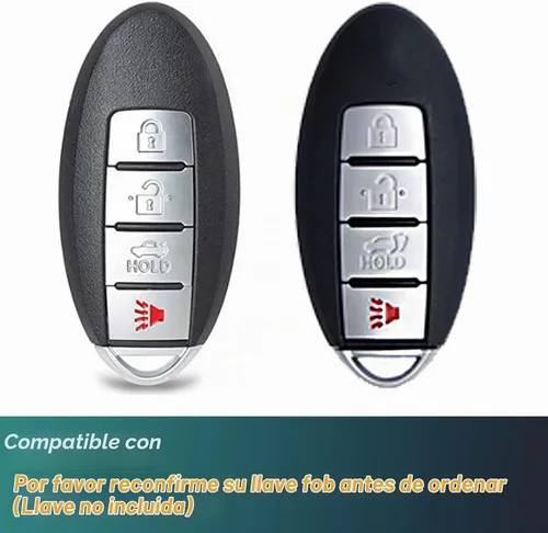 Vista 2 de FEYOUN - Funda de poliuretano termoplástico con 4 botones inteligentes para la llave a control remoto del automóvil; funda compatible con los Gris