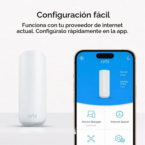 Vista 5 de NETGEAR Orbi Serie 370 Sistema de malla WiFi 7, hasta 4,000 pies cuadrados