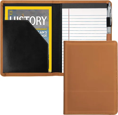Vista 19 de Carpeta/Portafolio con Bloc, Mini Carpeta Portafolio con Bloc 5 x 8 Bloc de Escritura Tamaño Legal, Organizador de Documentos A5 para Hombres