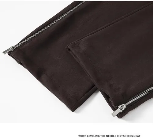 Vista 15 de Pantalones deportivos de gamuza sintética para mujer, pantalones de baile acampanados para hombre
