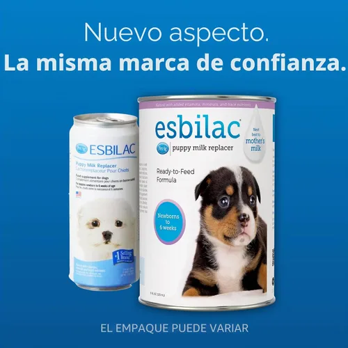 Vista 2 de Pet-Ag Esbilac - Líquido de reemplazo de leche para cachorros, 11 onzas, paquete de 4, fórmula lista para alimentar para cachorros con vitaminas