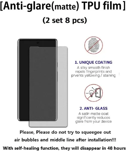 Vista 2 de [2 juegos de 9 piezas] Samsung Galaxy Z Fold 5 5G 2023 Protector de pantalla de película de TPU de alta calidad con protector de bisagra