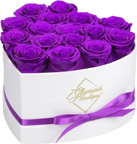 Vista 11 de GLAMOUR BOUTIQUE Rosas preservadas en una caja, regalos para ella, esposa y mamá, decoración de flores de rosas para regalo de cumpleaños, ramo