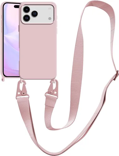 Vista 8 de Funda compatible con iPhone 8 Plus, iPhone 7 Plus/6 Plus/6S Plus con cordón, funda cruzada para iPhone con correa ajustable de silicona para iPhone