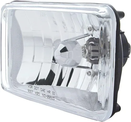 Vista 2 de United Pacific 31390 Faro rectangular de cristal de 4 x 6 pulgadas, resistente antivibración, reflector reforzado, DOT/SAE, haz alto, una unidad