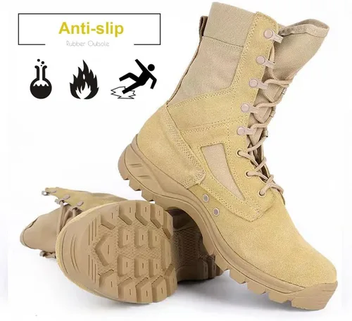 Vista 3 de BPKW IDS852 - Botas tácticas militares de combate para hombre, calzado para senderismo, senderismo, mochilero, zapatos de trabajo al aire libre