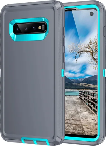Vista 12 de Funda para Galaxy S10, [sin protector de pantalla] resistente a prueba de golpes, polvo y caídas, 3 capas de protección completa del cuerpo, funda