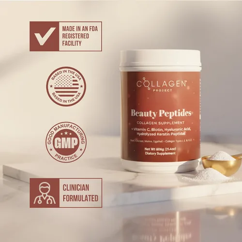 Vista 6 de Suplemento de colágeno en polvo para hombres y mujeres Fórmula de belleza multicolágeno 6 en 1 de primera calidad Vitamina C, ácido hialurónico