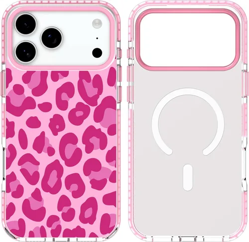 Vista 24 de SAKUULO Funda magnética para iPhone 11 Pro Max [Compatible con MagSafe] Patrón de Estampado de Leopardo Gris Claro Funda de Carga Inalámbrica