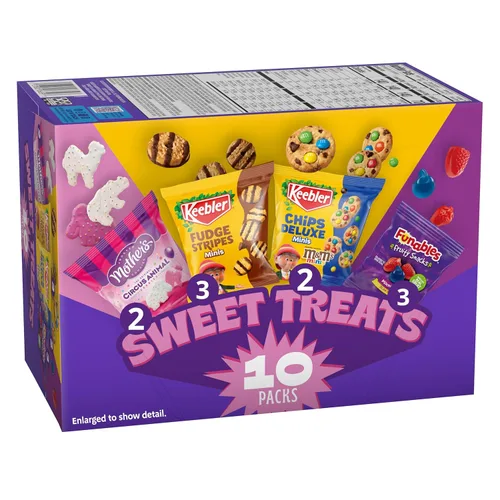 Vista 11 de Keebler Sweet Treat - Paquete variado de 10 unidades, incluye chips Deluxe, Funables, Fudge Stripes y Mother's Circus Animal Cookies, 9.4 oz