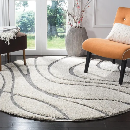 Vista 10 de Safavieh Florida Shag Collection - Alfombra de área de 2 x 3 pies, color crema/beige, diseño geométrico, felpa de 1.2 pulgadas de grosor, ideal