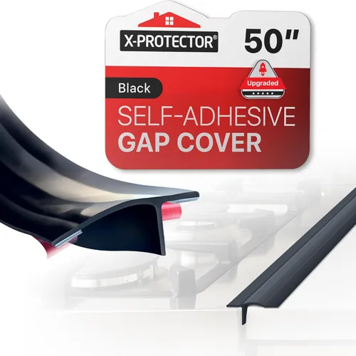 Vista 8 de Cubierta de Silicona para Huecos de Estufa X-Protector – Protector de 50" x 1" Entre Estufa y Mostrador – Relleno Autoadhesivo Premium para Huecos