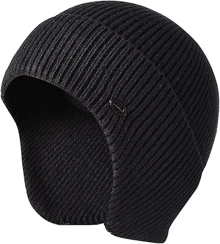 Vista 23 de Gorros de invierno para hombre, para exteriores, elásticos, de punto, con orejeras, resistentes al viento