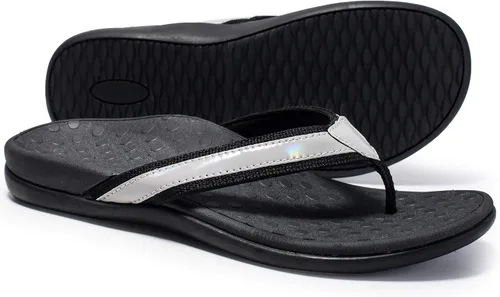 Vista 8 de LLSOARSS - Sandalias con soporte para el arco para pies con fascitis plantar, las mejores chanclas ortopédicas para pies planos o dolor en el talón