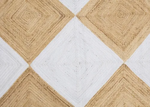 Vista 119 de Natural Jute Collection - Alfombra rectangular de 2 x 3 pies, alfombra de yute trenzada a cuadros multicolor de 0.27 pulgadas de grosor, ideal