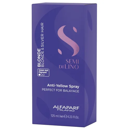 Vista 8 de ALFAPARF MILANO Semi di Lino - Spray antiamarillo rubio para cabello rubio, platino y plateado, espray aclarador sin sulfato, elimina los tonos