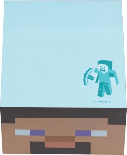 Vista 3 de Minecraft Movie Steve Sticky Note Cube, 800 hojas – Bloc de notas autoadhesiva de 3 x 3 pulgadas – Bloque de notas – Regalo de regreso a la escuela