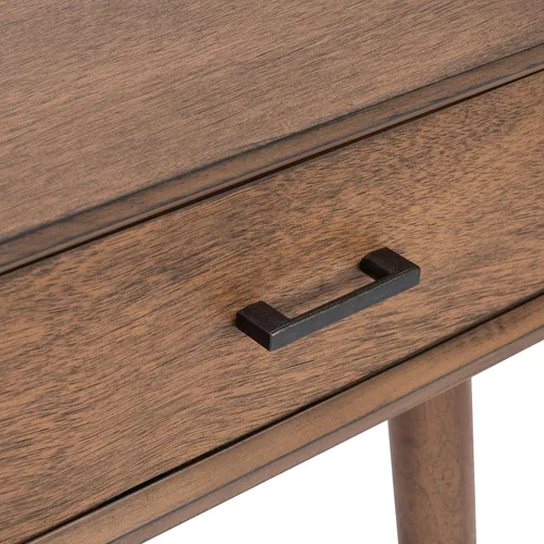 Vista 5 de Safavieh Home Collection - Escritorio Remy marrón con 1 cajón, para oficina, sala de estar, dormitorio, estudio, vestíbulo
