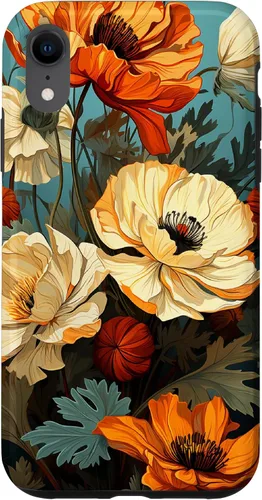 Vista 25 de Funda de flores mexicanas para iPhone 12 Pro Max Marigold Flower and Teal Aqua Blue Cyan