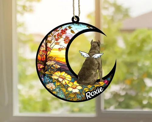 Vista 433 de LOVELYPOD Adorno de Navidad personalizado para perro Basset Hound (marrón) Basset Hound (marrón) adorno para atrapasoles de perro, razas de perros
