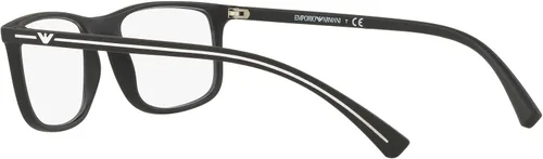 Vista 5 de Emporio Armani EA3135 - Lentes de sol cuadrados para hombre, goma negrolente demo, 2.165in, Lente de goma negraDemo