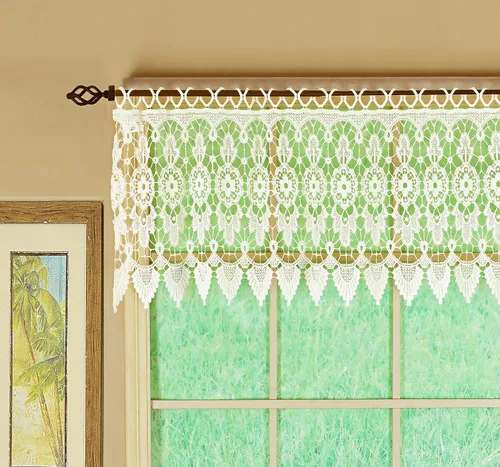 Vista 9 de Cortina de Medallón Macramé de Today's Curtain 30 cm, Color Écru, 89 cm x 30 cm